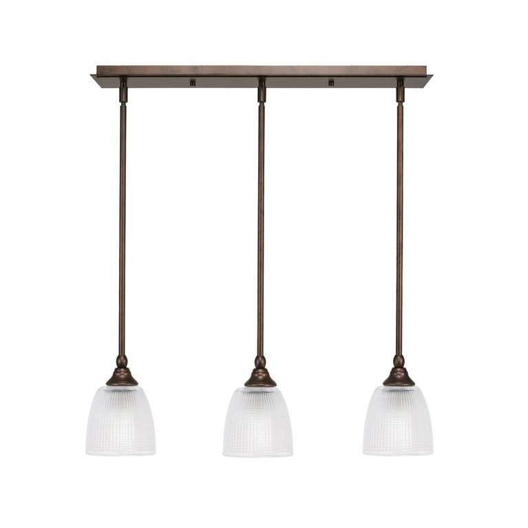 Toltec Lighting - 25-BRZ-500 - Three Light Linear Pendalier - Stem - Bronze