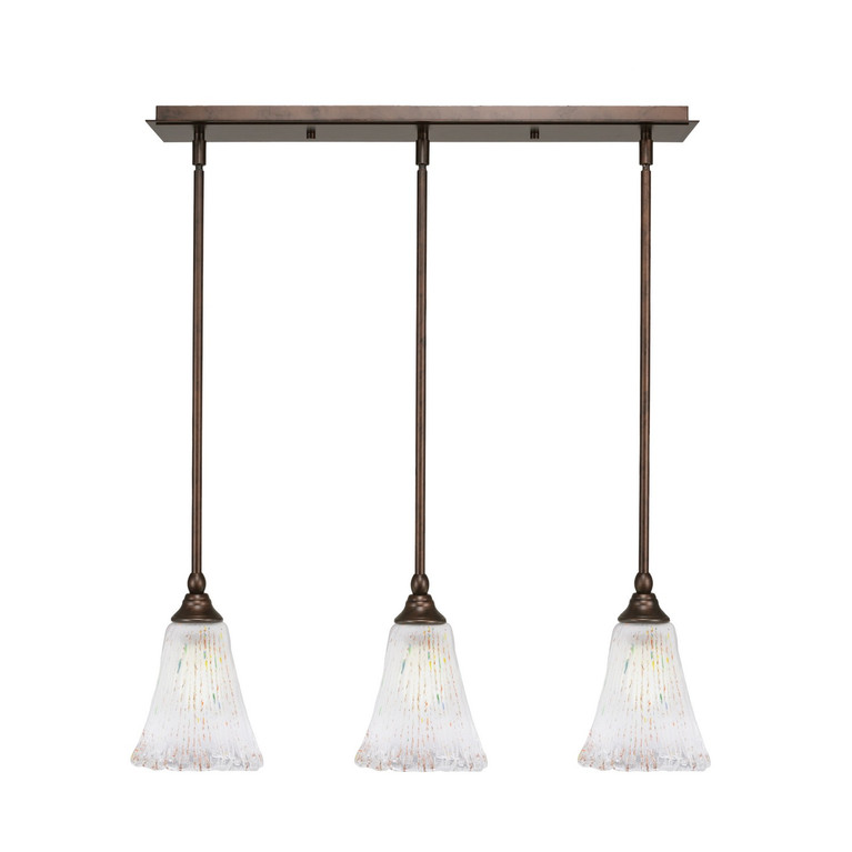 Toltec Lighting - 25-BRZ-721 - Three Light Linear Pendalier - Any - Bronze