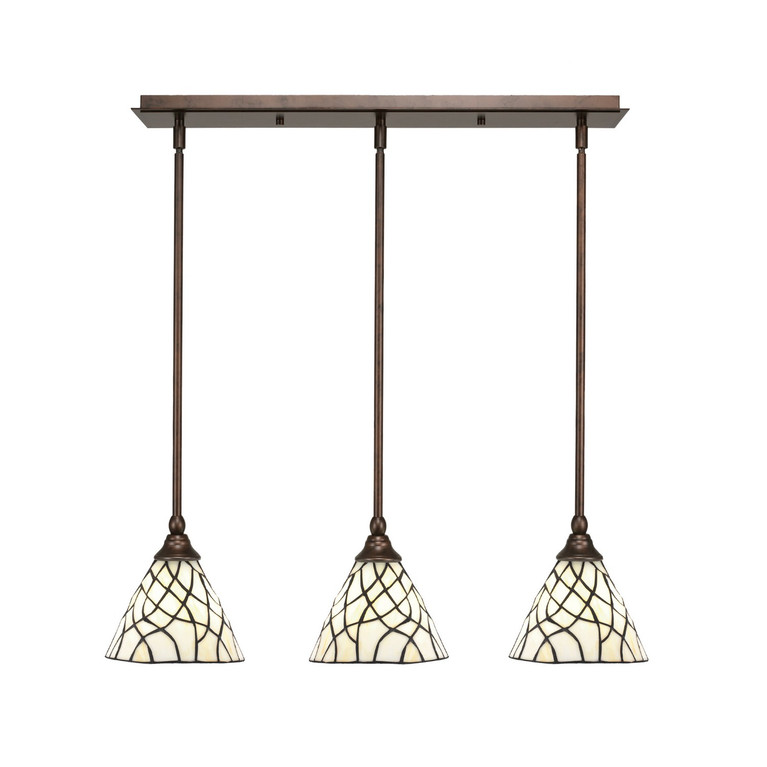 Toltec Lighting - 25-BRZ-9115 - Three Light Linear Pendalier - Any - Bronze