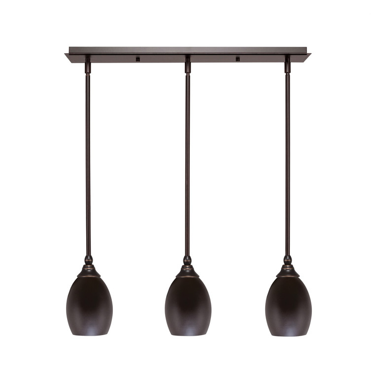 Toltec Lighting - 25-DG-426 - Three Light Linear Pendalier - Any - Dark Granite