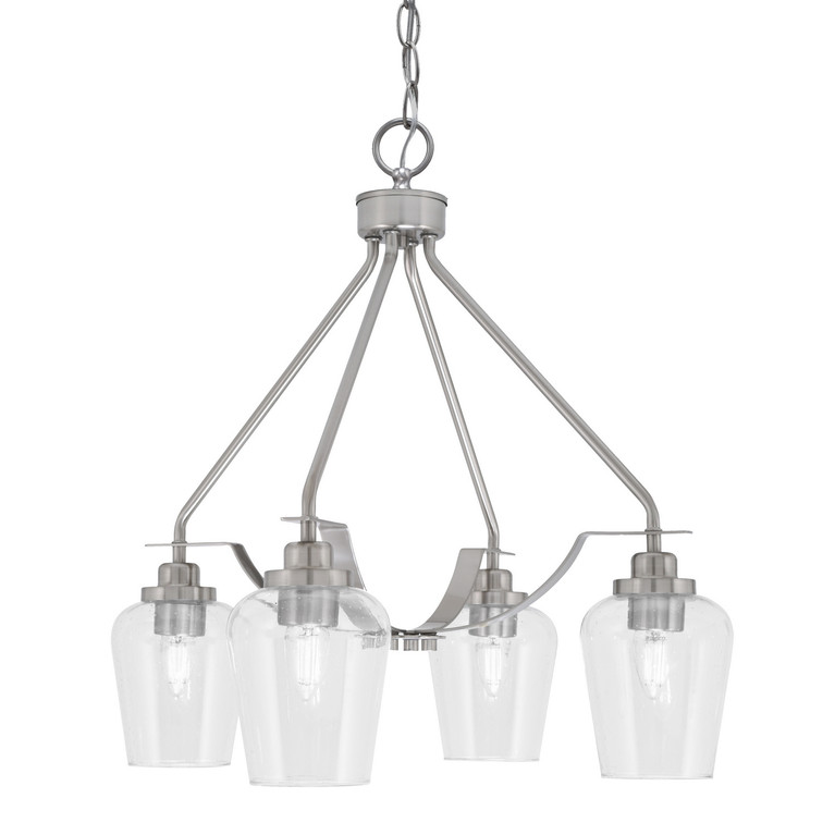 Toltec Lighting - 2604-BN-210 - Four Light Chandelier - Odyssey - Brushed Nickel
