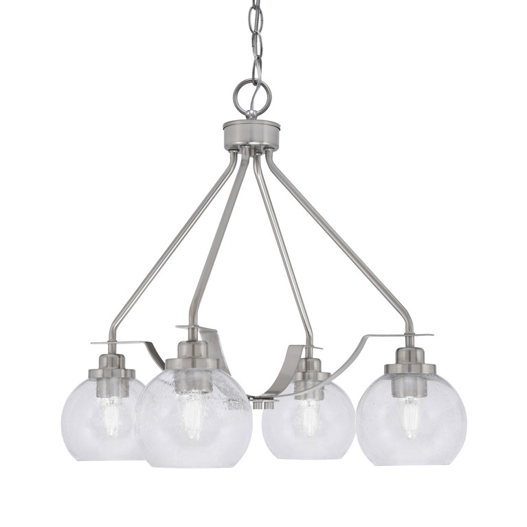 Toltec Lighting - 2604-BN-4100 - Four Light Chandelier - Odyssey - Brushed Nickel
