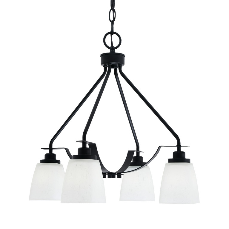 Toltec Lighting - 2604-MB-460 - Four Light Chandelier - Odyssey - Matte Black