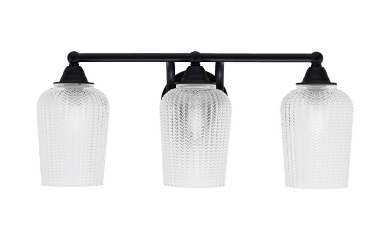 Toltec Lighting - 3423-MB-4250 - Three Light Bath Bar - Paramount - Matte Black
