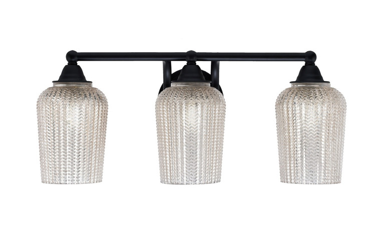 Toltec Lighting - 3423-MB-4253 - Three Light Bath Bar - Paramount - Matte Black