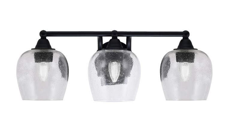 Toltec Lighting - 3423-MB-4810 - Three Light Bath Bar - Paramount - Matte Black
