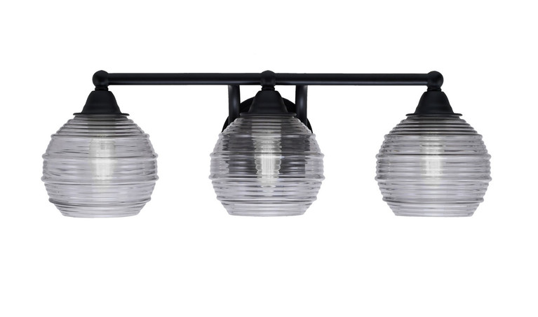 Toltec Lighting - 3423-MB-5112 - Three Light Bath Bar - Paramount - Matte Black