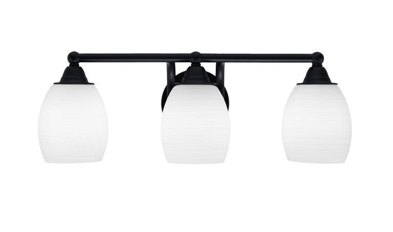 Toltec Lighting - 3423-MB-615 - Three Light Bath Bar - Paramount - Matte Black