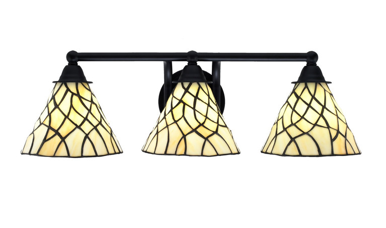 Toltec Lighting - 3423-MB-9115 - Three Light Bath Bar - Paramount - Matte Black