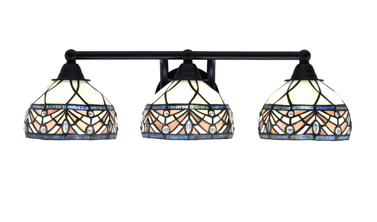 Toltec Lighting - 3423-MB-9485 - Three Light Bath Bar - Paramount - Matte Black