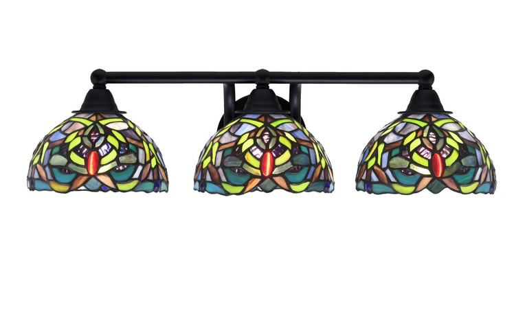 Toltec Lighting - 3423-MB-9905 - Three Light Bath Bar - Paramount - Matte Black