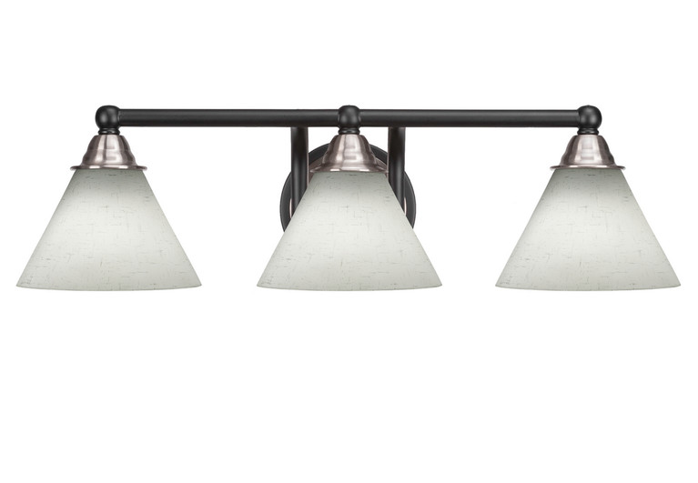 Toltec Lighting - 3423-MBBN-312 - Three Light Bath Bar - Paramount - Matte Black & Brushed Nickel