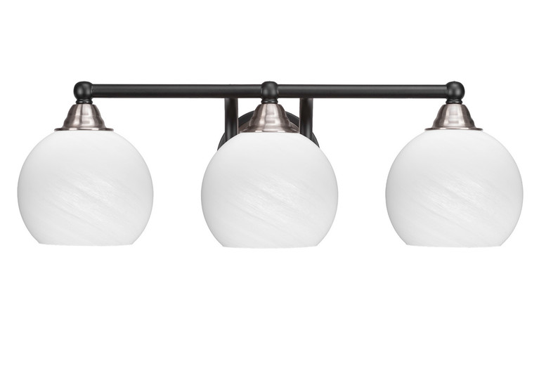 Toltec Lighting - 3423-MBBN-4101 - Three Light Bath Bar - Paramount - Matte Black & Brushed Nickel