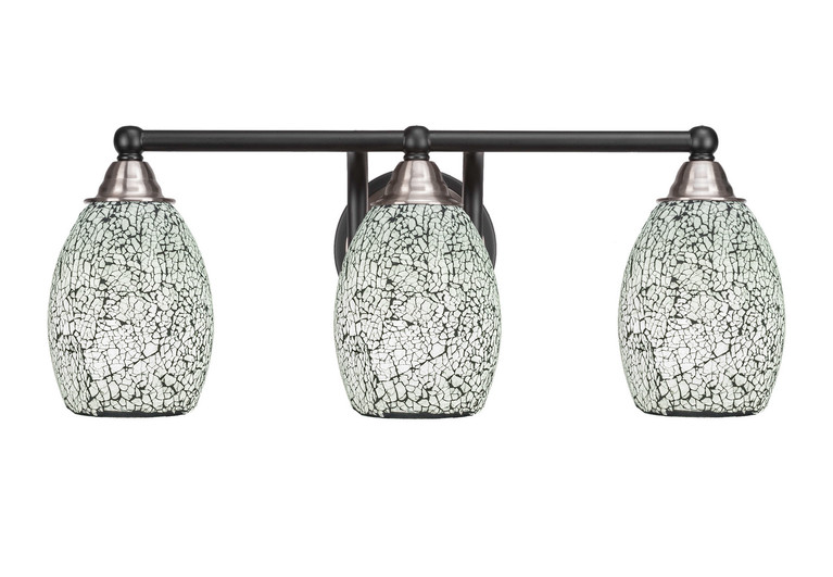 Toltec Lighting - 3423-MBBN-4165 - Three Light Bath Bar - Paramount - Matte Black & Brushed Nickel