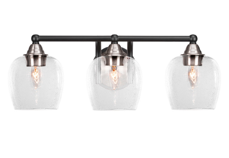 Toltec Lighting - 3423-MBBN-4810 - Three Light Bath Bar - Paramount - Matte Black & Brushed Nickel