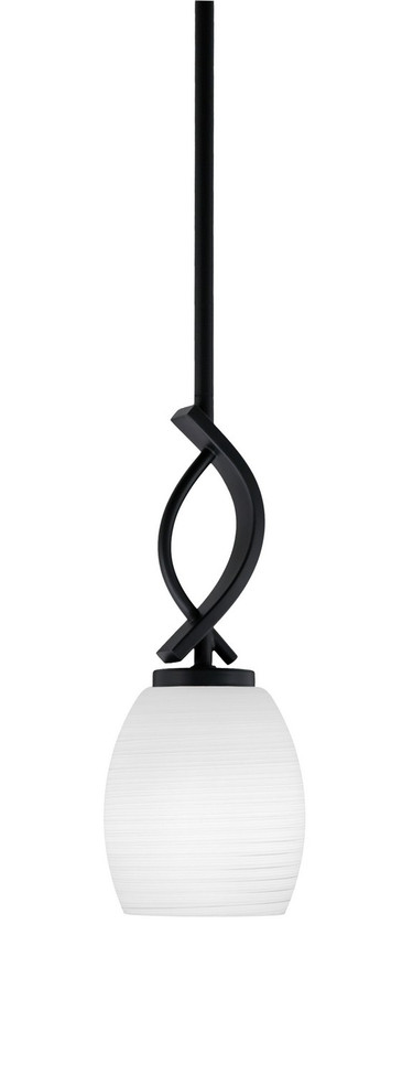 Toltec Lighting - 3901-MB-615 - One Light Mini Pendant - Cavella - Matte Black