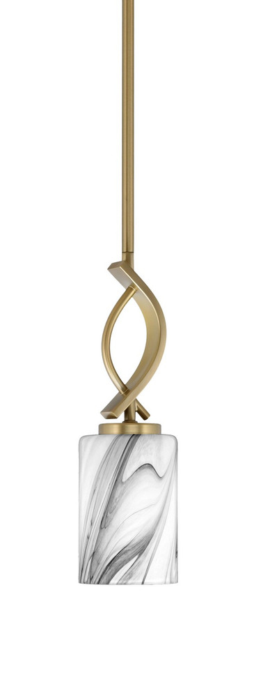 Toltec Lighting - 3901-NAB-3009 - One Light Mini Pendant - Cavella - New Age Brass