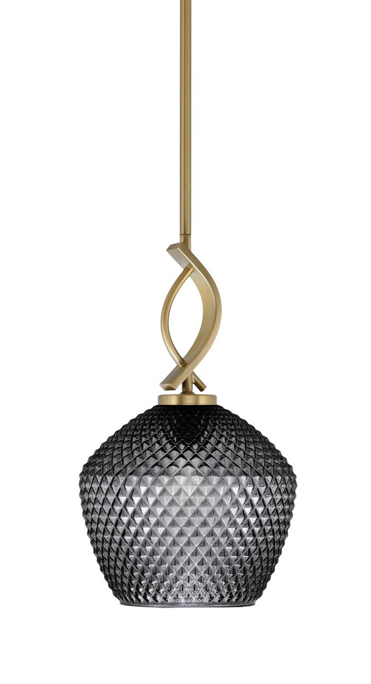 Toltec Lighting - 3901-NAB-4922 - One Light Mini Pendant - Cavella - New Age Brass