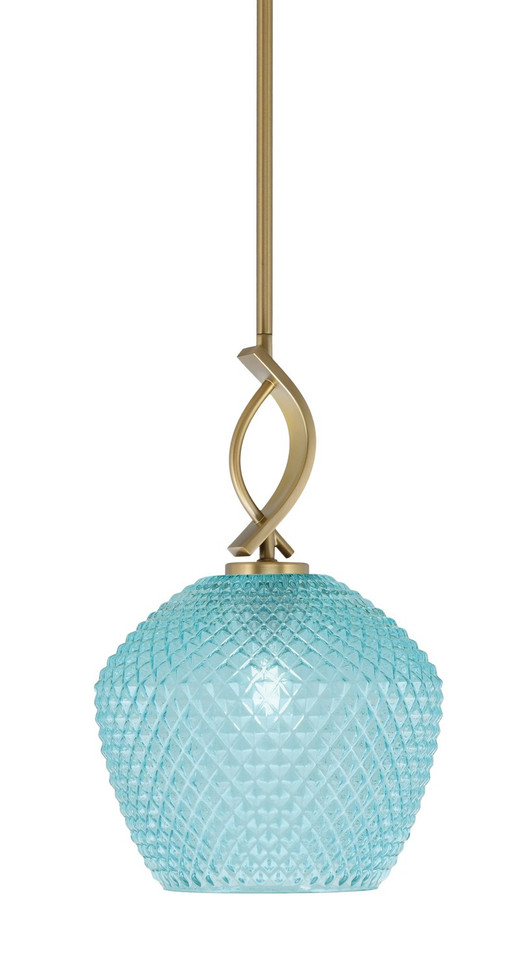 Toltec Lighting - 3901-NAB-4925 - One Light Mini Pendant - Cavella - New Age Brass