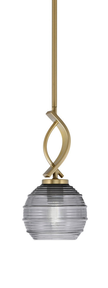 Toltec Lighting - 3901-NAB-5112 - One Light Mini Pendant - Cavella - New Age Brass