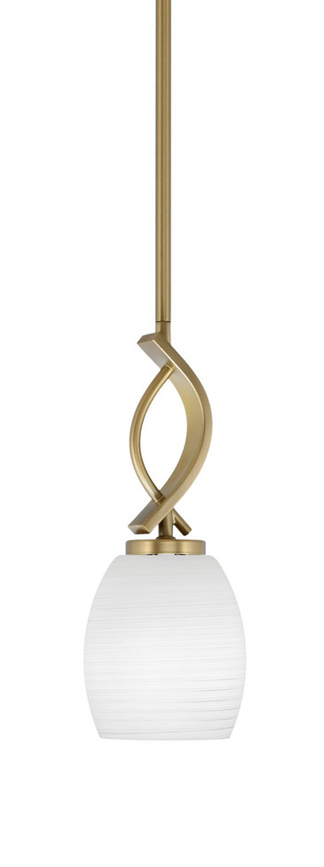 Toltec Lighting - 3901-NAB-615 - One Light Mini Pendant - Cavella - New Age Brass