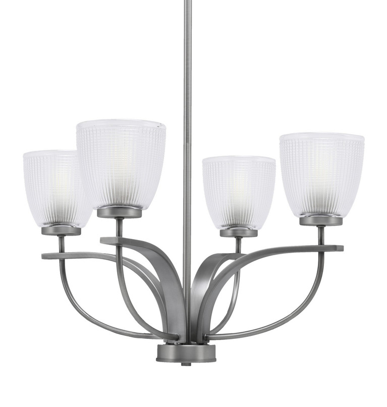 Toltec Lighting - 3904-GP-500 - Four Light Chandelier - Cavella - Graphite