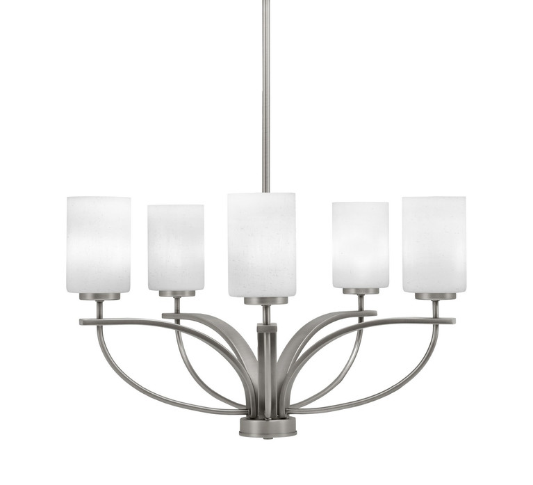Toltec Lighting - 3905-GP-310 - Five Light Chandelier - Cavella - Graphite