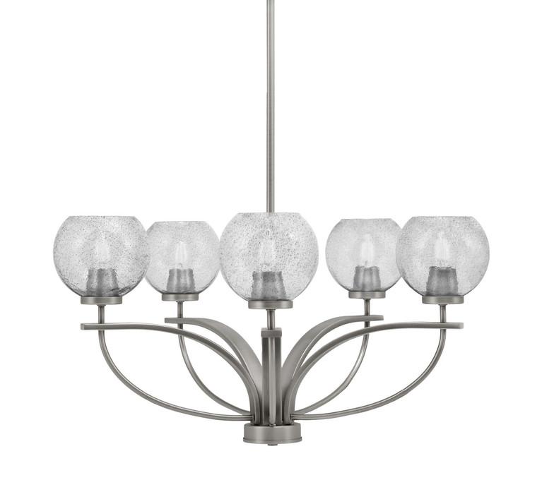 Toltec Lighting - 3905-GP-4102 - Five Light Chandelier - Cavella - Graphite