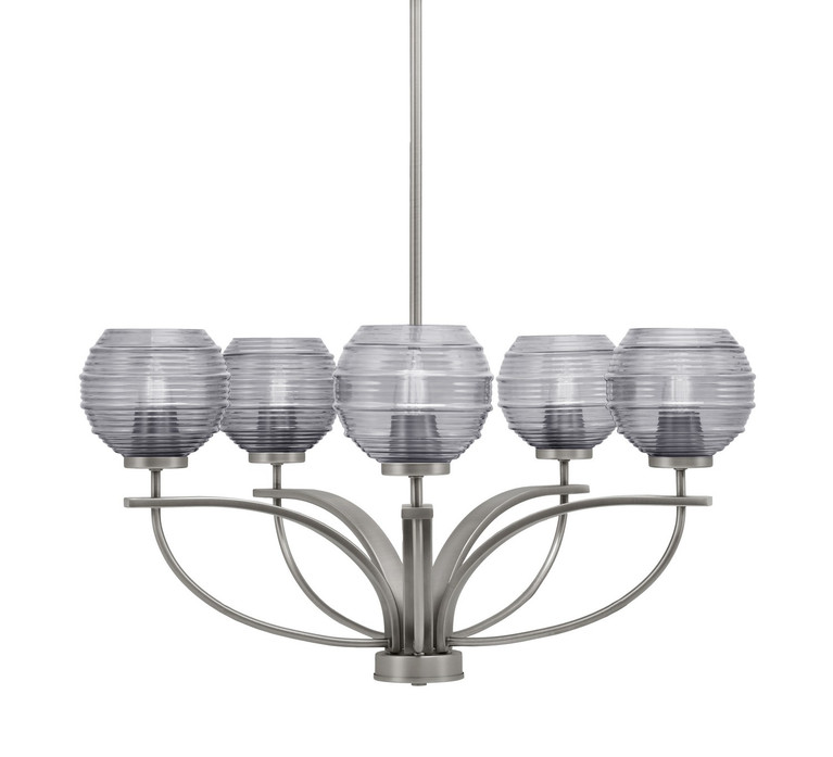 Toltec Lighting - 3905-GP-5112 - Five Light Chandelier - Cavella - Graphite
