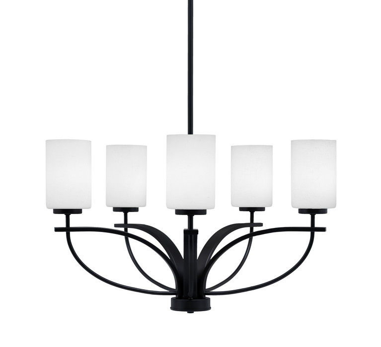 Toltec Lighting - 3905-MB-310 - Five Light Chandelier - Cavella - Matte Black