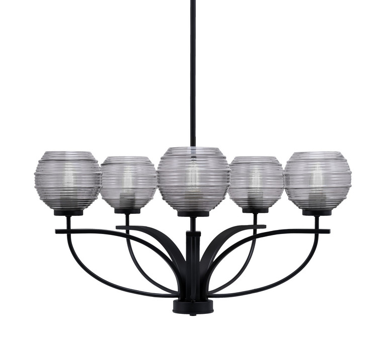 Toltec Lighting - 3905-MB-5112 - Five Light Chandelier - Cavella - Matte Black