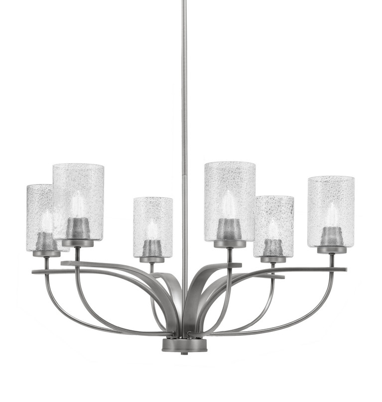 Toltec Lighting - 3906-GP-3002 - Six Light Chandelier - Cavella - Graphite