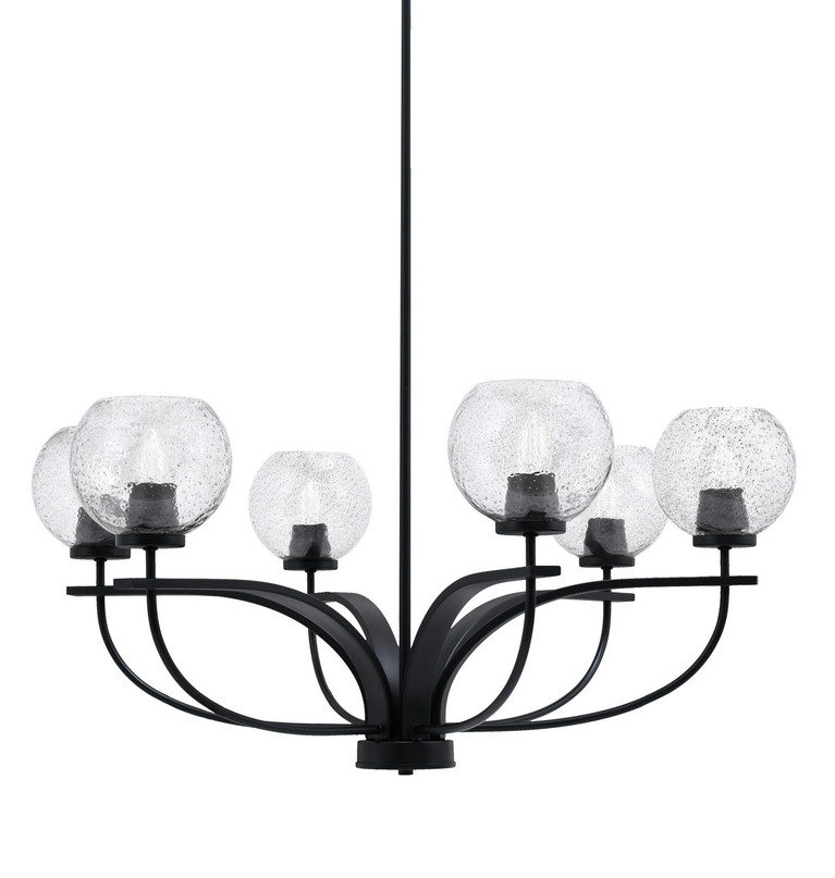 Toltec Lighting - 3906-MB-4102 - Six Light Chandelier - Cavella - Matte Black