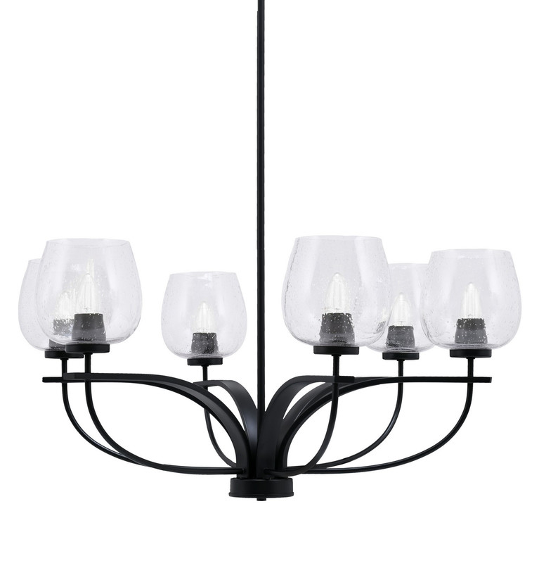 Toltec Lighting - 3906-MB-4810 - Six Light Chandelier - Cavella - Matte Black