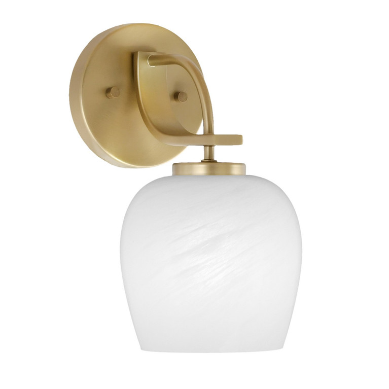 Toltec Lighting - 3911-NAB-4811 - One Light Wall Sconce - Cavella - New Age Brass
