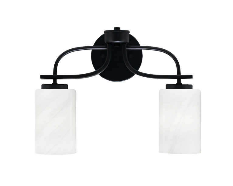 Toltec Lighting - 3912-MB-3001 - Two Light Bath Bar - Cavella - Matte Black