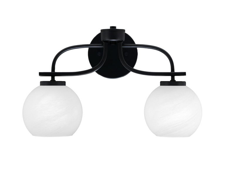 Toltec Lighting - 3912-MB-4101 - Two Light Bath Bar - Cavella - Matte Black