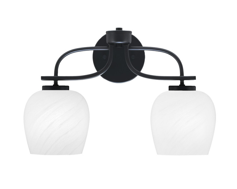 Toltec Lighting - 3912-MB-4811 - Two Light Bath Bar - Cavella - Matte Black