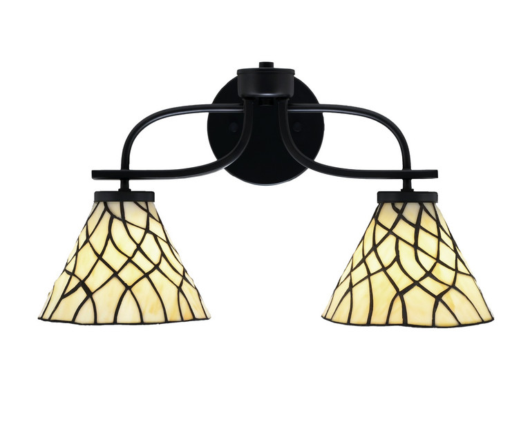 Toltec Lighting - 3912-MB-9115 - Two Light Bath Bar - Cavella - Matte Black