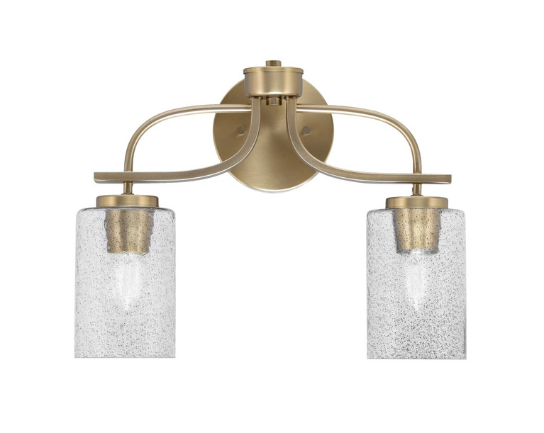 Toltec Lighting - 3912-NAB-3002 - Two Light Bath Bar - Cavella - New Age Brass