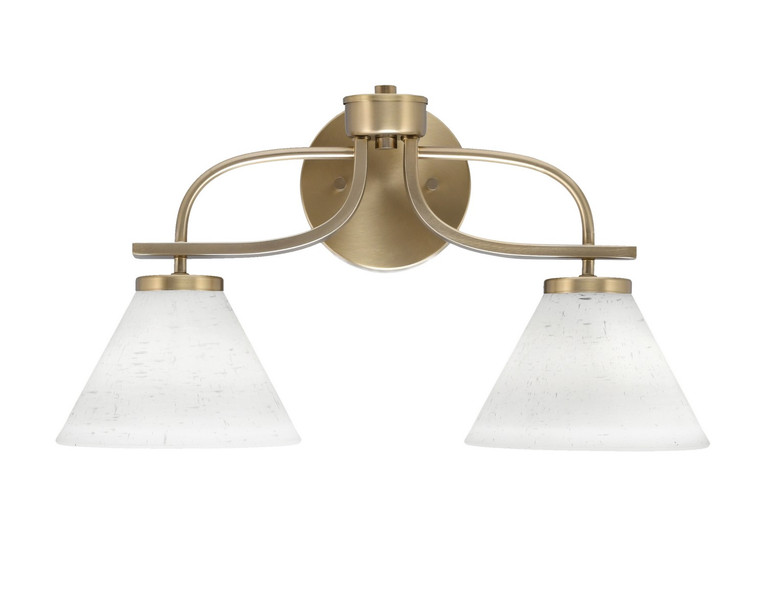 Toltec Lighting - 3912-NAB-312 - Two Light Bath Bar - Cavella - New Age Brass