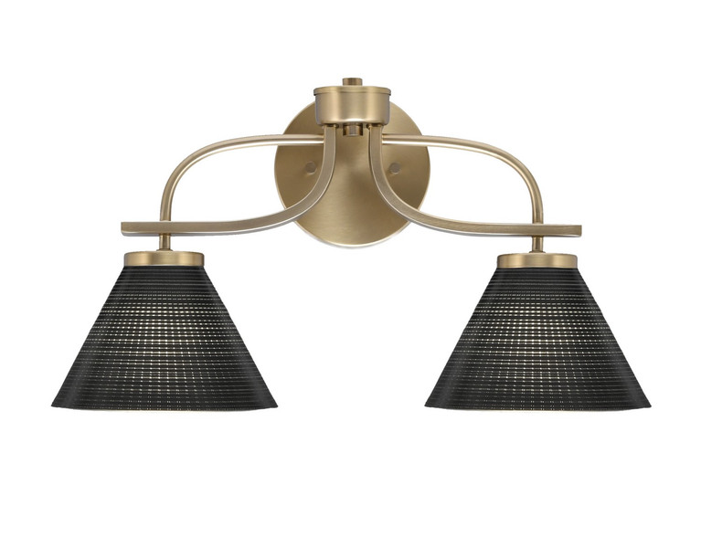 Toltec Lighting - 3912-NAB-4059 - Two Light Bath Bar - Cavella - New Age Brass