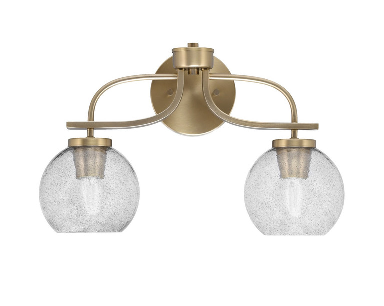 Toltec Lighting - 3912-NAB-4102 - Two Light Bath Bar - Cavella - New Age Brass