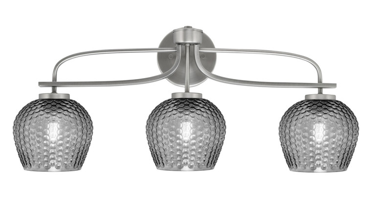 Toltec Lighting - 3913-GP-4602 - Three Light Bath Bar - Cavella - Graphite