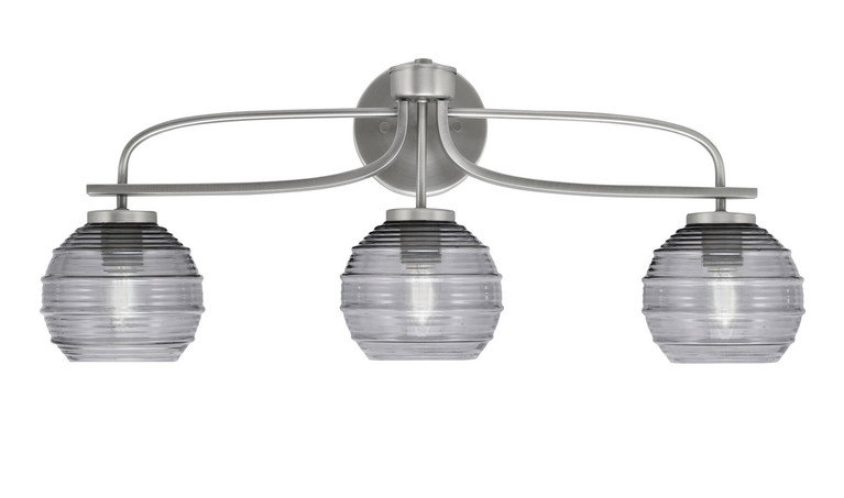 Toltec Lighting - 3913-GP-5112 - Three Light Bath Bar - Cavella - Graphite