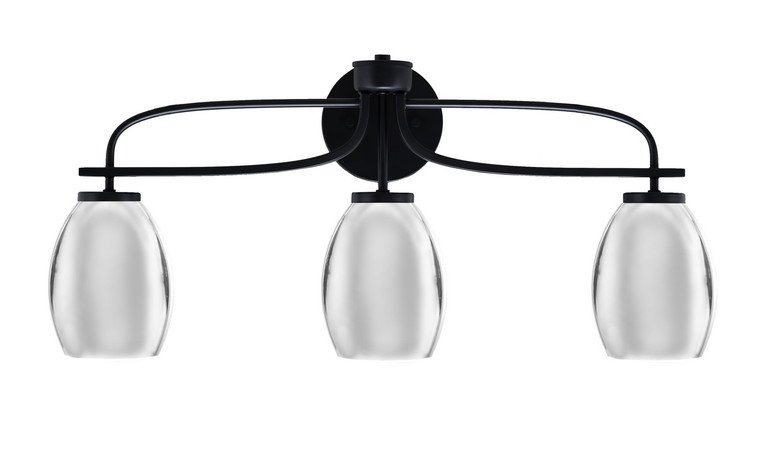 Toltec Lighting - 3913-MB-426-CH - Three Light Bath Bar - Cavella - Matte Black