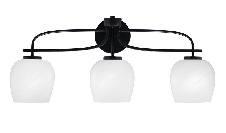 Toltec Lighting - 3913-MB-4811 - Three Light Bath Bar - Cavella - Matte Black