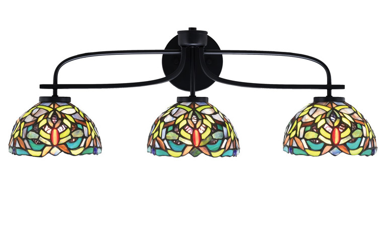 Toltec Lighting - 3913-MB-9905 - Three Light Bath Bar - Cavella - Matte Black
