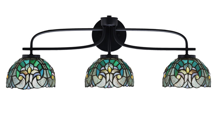 Toltec Lighting - 3913-MB-9925 - Three Light Bath Bar - Cavella - Matte Black