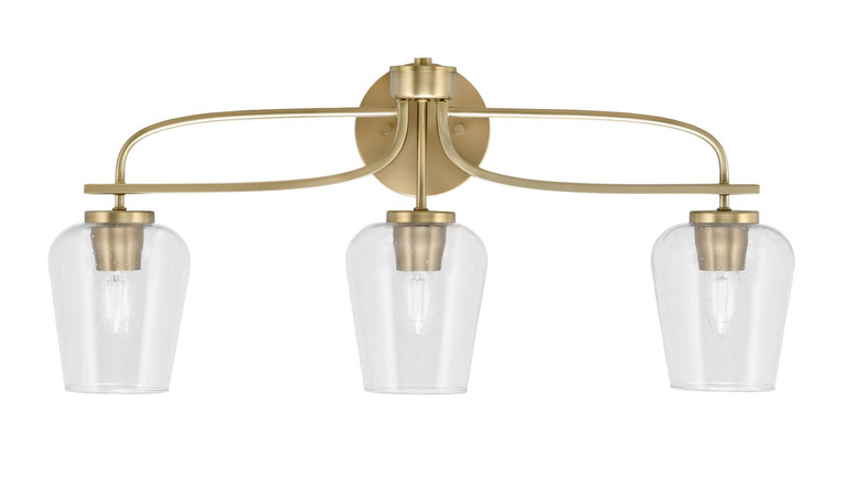 Toltec Lighting - 3913-NAB-210 - Three Light Bath Bar - Cavella - New Age Brass